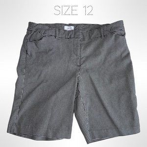 KENAR BLACK BUFFALO CHECK WOMEN SHORTS SIZE 12